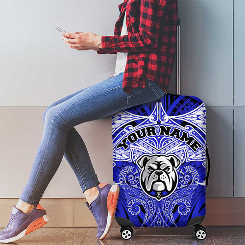 Personalized Canterbury-Bankstown Bulldogs Luggage Cover Polynesian Tribal Pattern Style