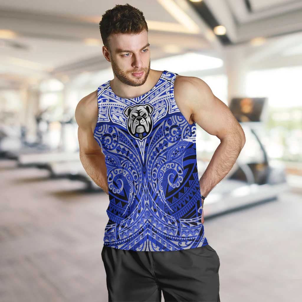 Personalized Canterbury-Bankstown Bulldogs Men Tank Top Polynesian Tribal Pattern Style