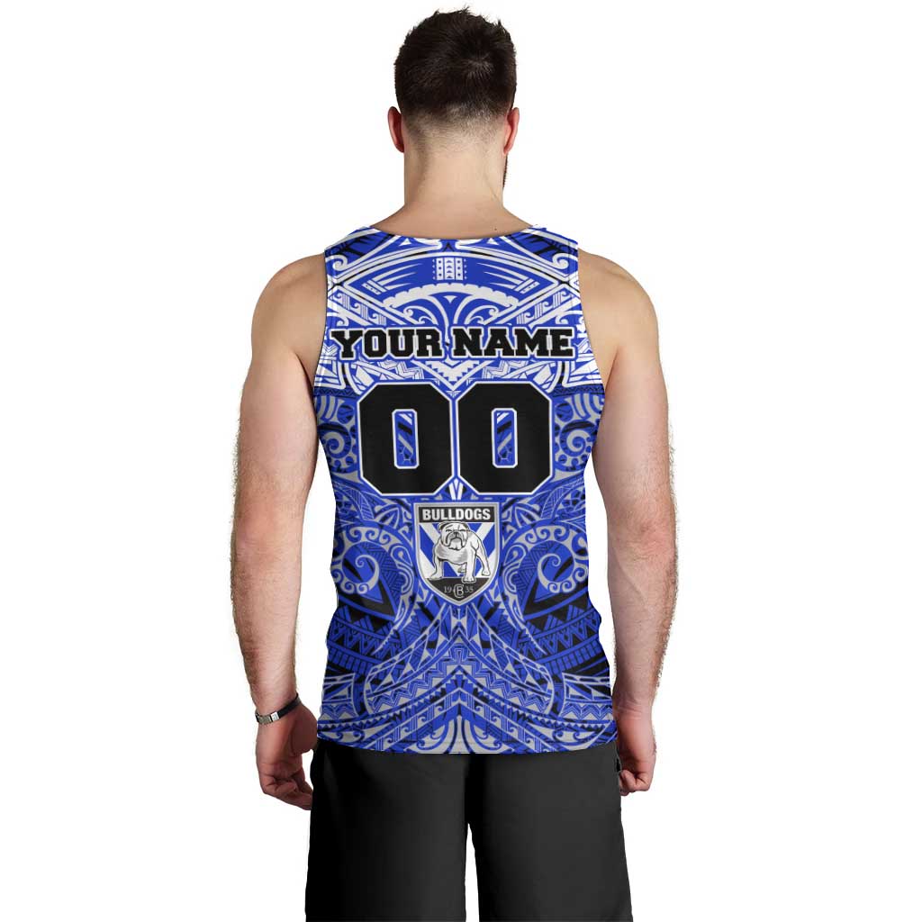 Personalized Canterbury-Bankstown Bulldogs Men Tank Top Polynesian Tribal Pattern Style