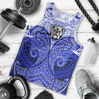Personalized Canterbury-Bankstown Bulldogs Men Tank Top Polynesian Tribal Pattern Style