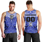 Personalized Canterbury-Bankstown Bulldogs Men Tank Top Polynesian Tribal Pattern Style
