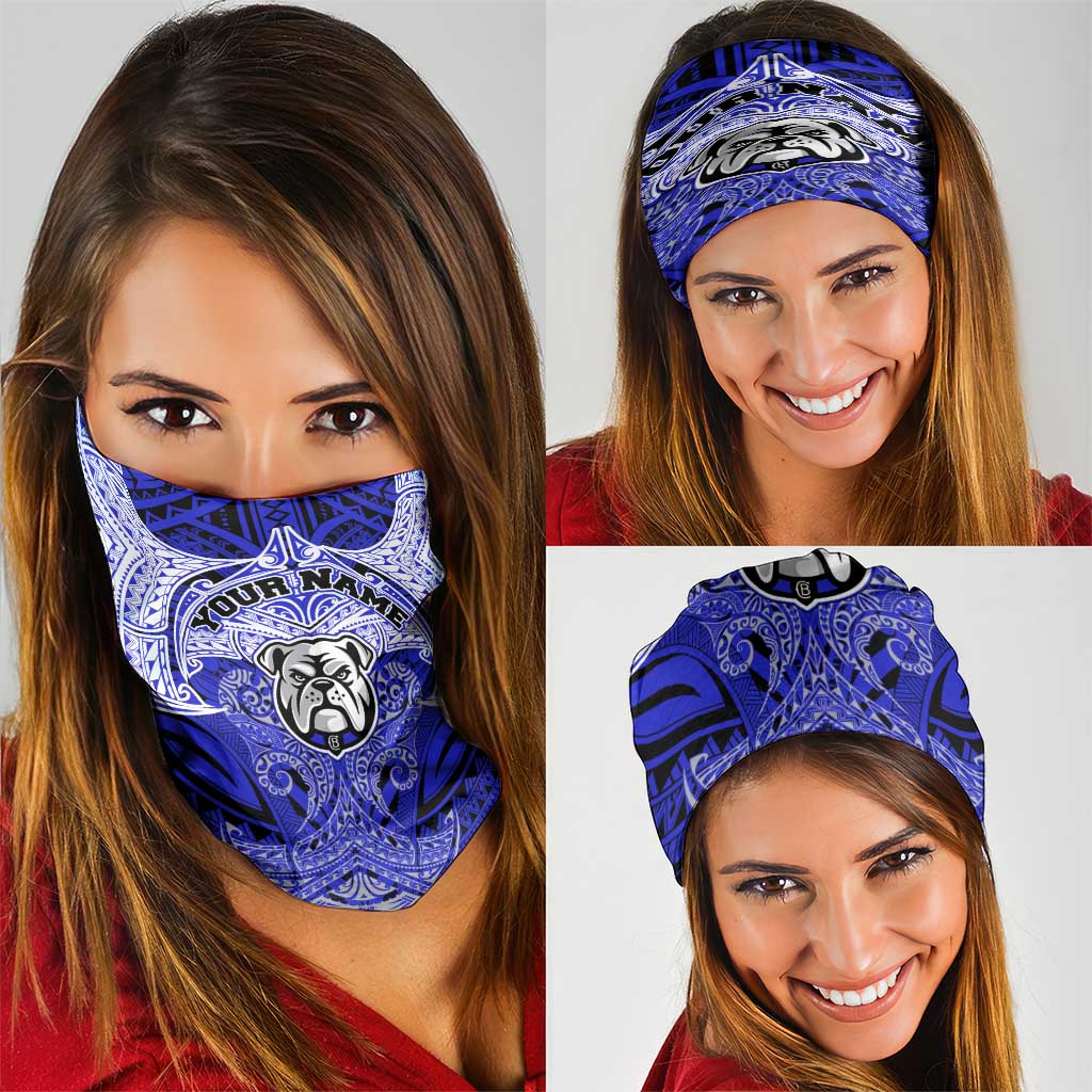 Personalized Canterbury-Bankstown Bulldogs Neck Gaiter Polynesian Tribal Pattern Style