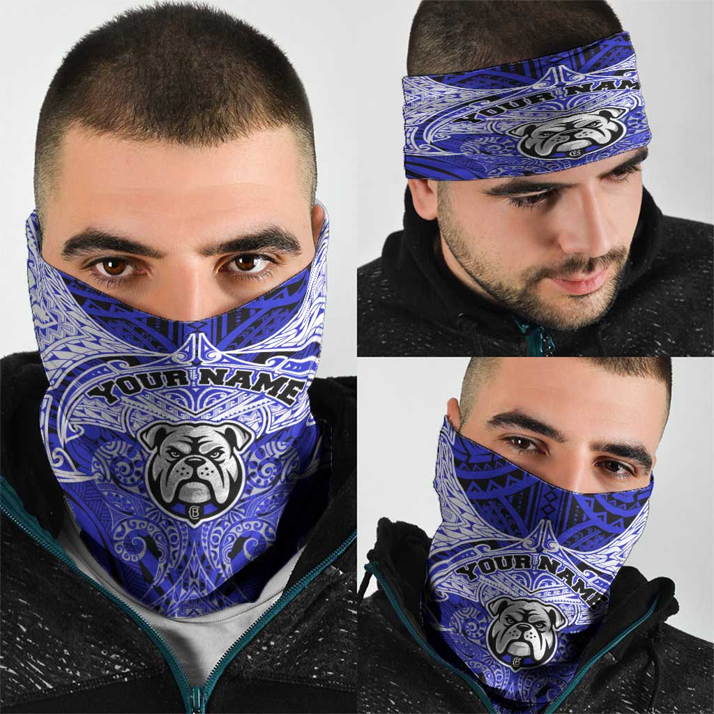 Personalized Canterbury-Bankstown Bulldogs Neck Gaiter Polynesian Tribal Pattern Style
