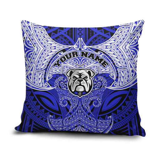 Personalized Canterbury-Bankstown Bulldogs Pillow Cover Polynesian Tribal Pattern Style