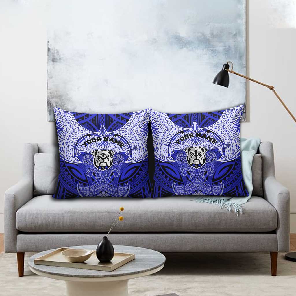 Personalized Canterbury-Bankstown Bulldogs Pillow Cover Polynesian Tribal Pattern Style