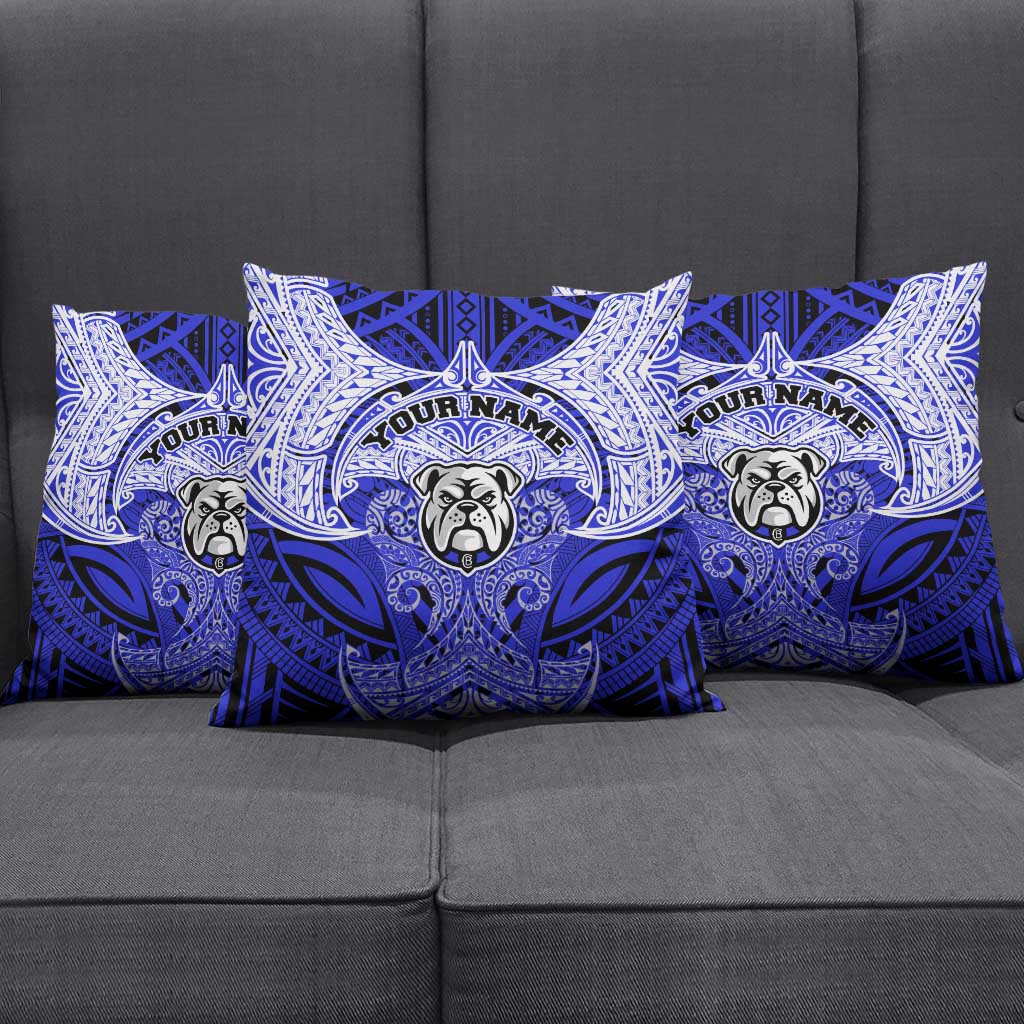 Personalized Canterbury-Bankstown Bulldogs Pillow Cover Polynesian Tribal Pattern Style