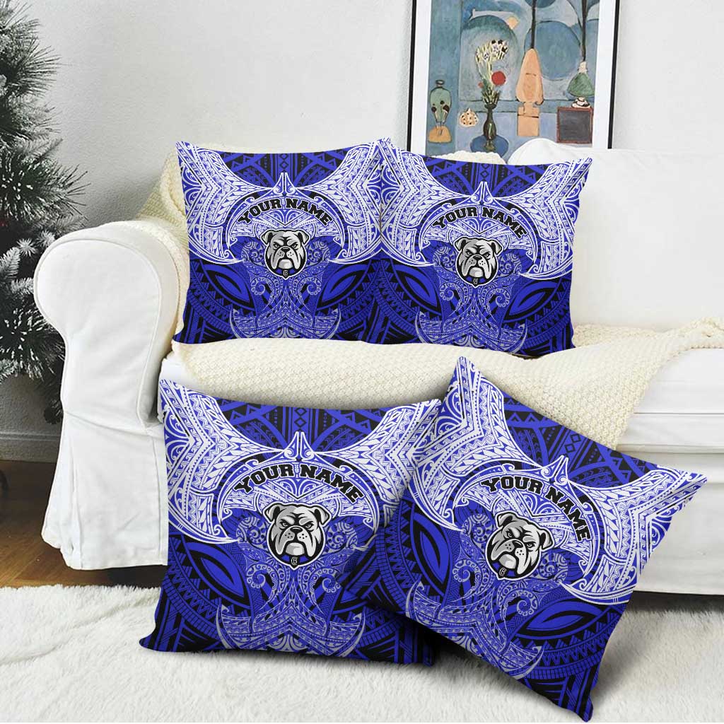 Personalized Canterbury-Bankstown Bulldogs Pillow Cover Polynesian Tribal Pattern Style