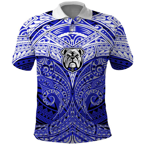 Personalized Canterbury-Bankstown Bulldogs Polo Shirt Polynesian Tribal Pattern Style
