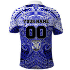 Personalized Canterbury-Bankstown Bulldogs Polo Shirt Polynesian Tribal Pattern Style