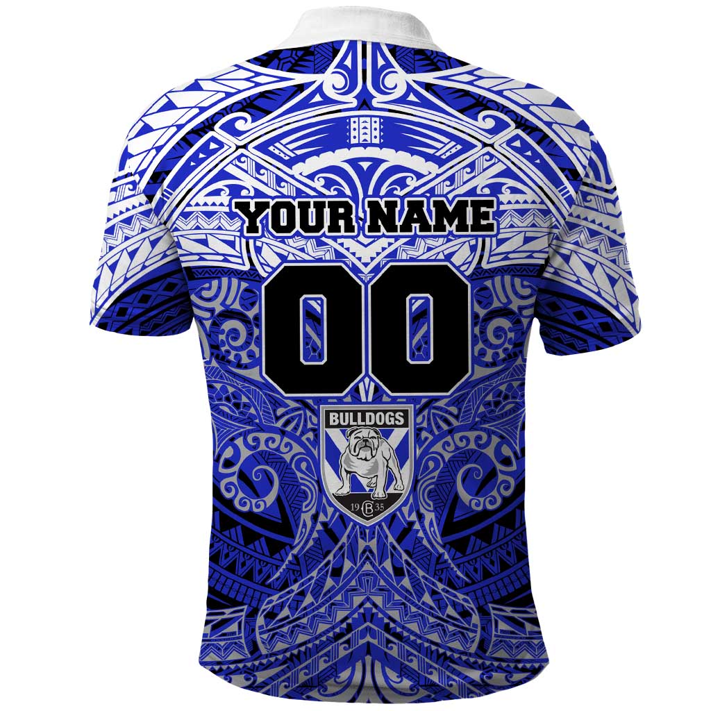 Personalized Canterbury-Bankstown Bulldogs Polo Shirt Polynesian Tribal Pattern Style