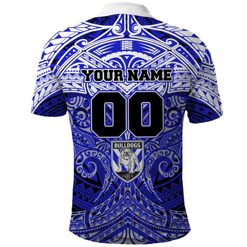 Personalized Canterbury-Bankstown Bulldogs Polo Shirt Polynesian Tribal Pattern Style