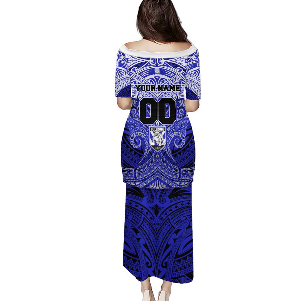 Personalized Canterbury-Bankstown Bulldogs Puletasi Polynesian Tribal Pattern Style