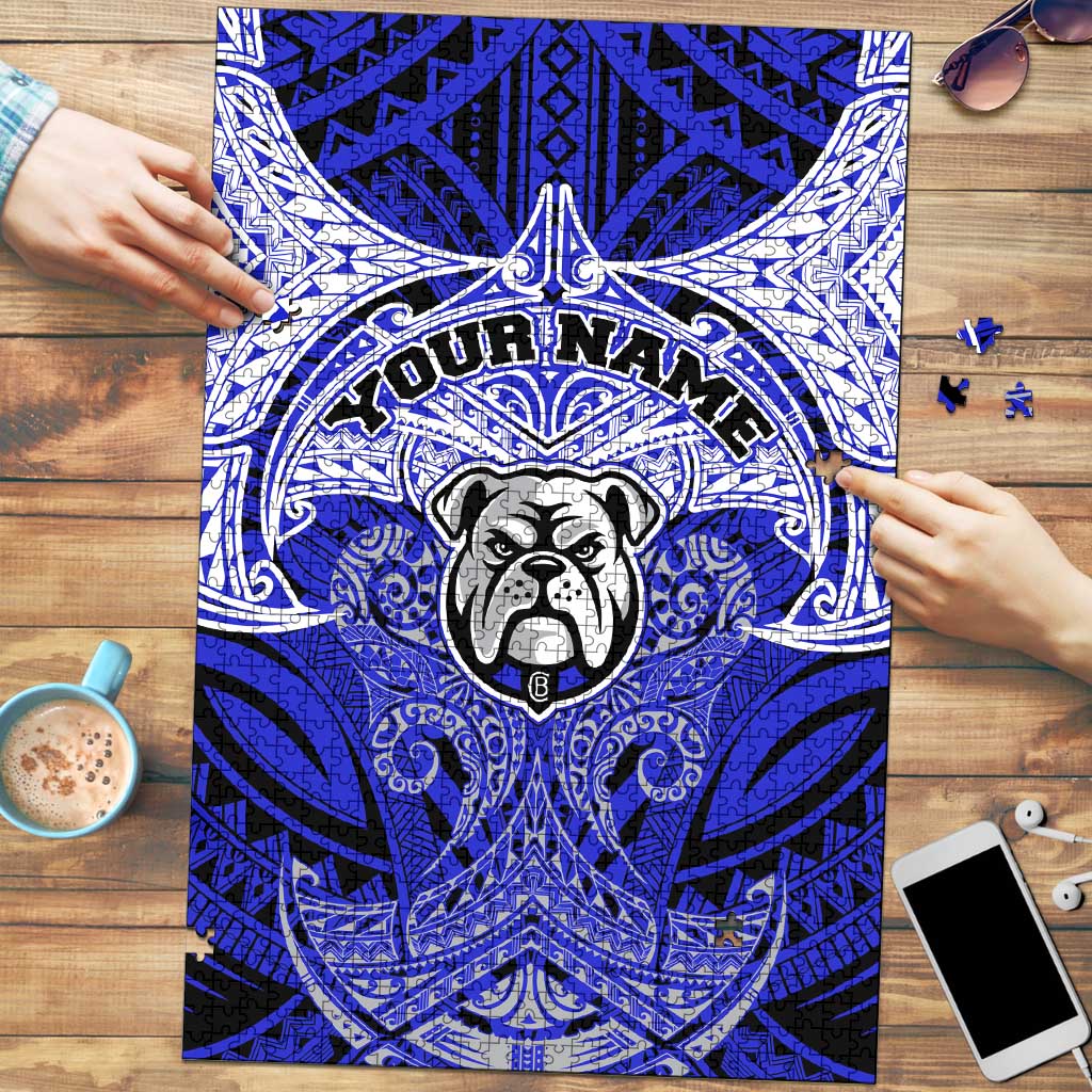 Personalized Canterbury-Bankstown Bulldogs Puzzle Polynesian Tribal Pattern Style