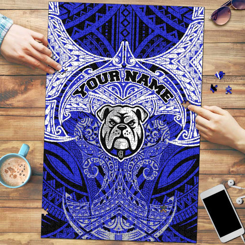 Personalized Canterbury-Bankstown Bulldogs Puzzle Polynesian Tribal Pattern Style