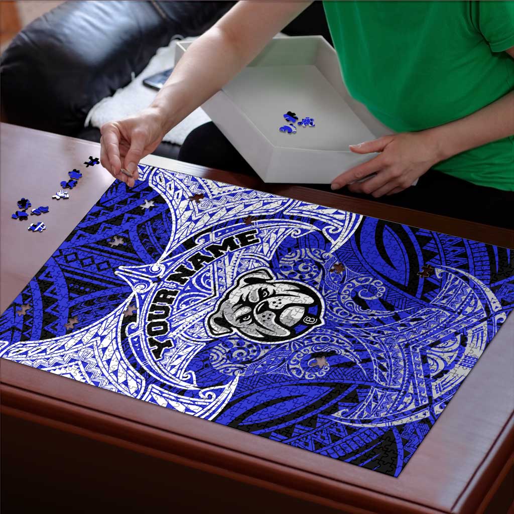 Personalized Canterbury-Bankstown Bulldogs Puzzle Polynesian Tribal Pattern Style