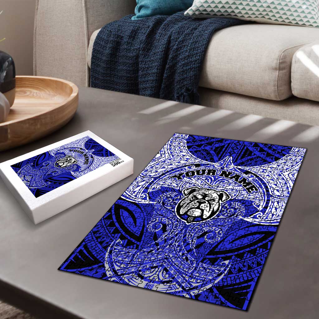 Personalized Canterbury-Bankstown Bulldogs Puzzle Polynesian Tribal Pattern Style
