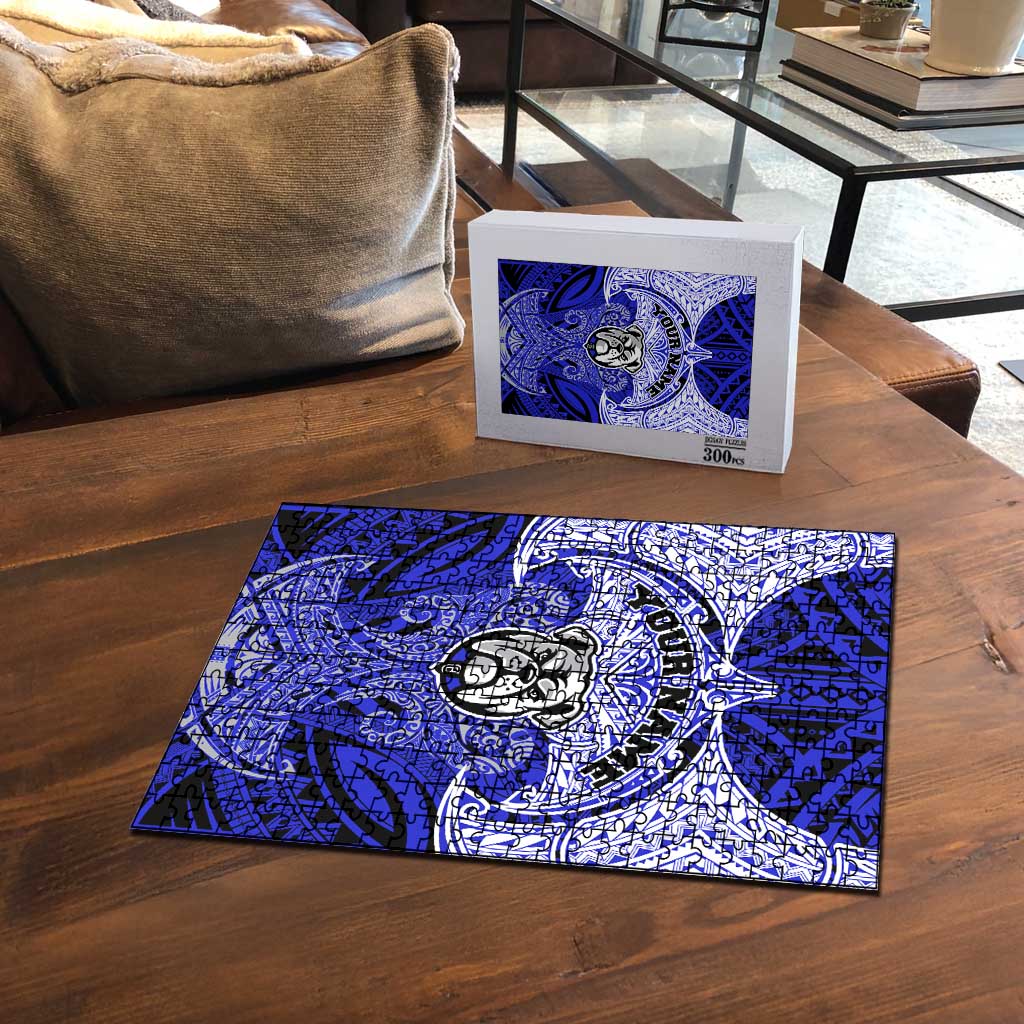 Personalized Canterbury-Bankstown Bulldogs Puzzle Polynesian Tribal Pattern Style