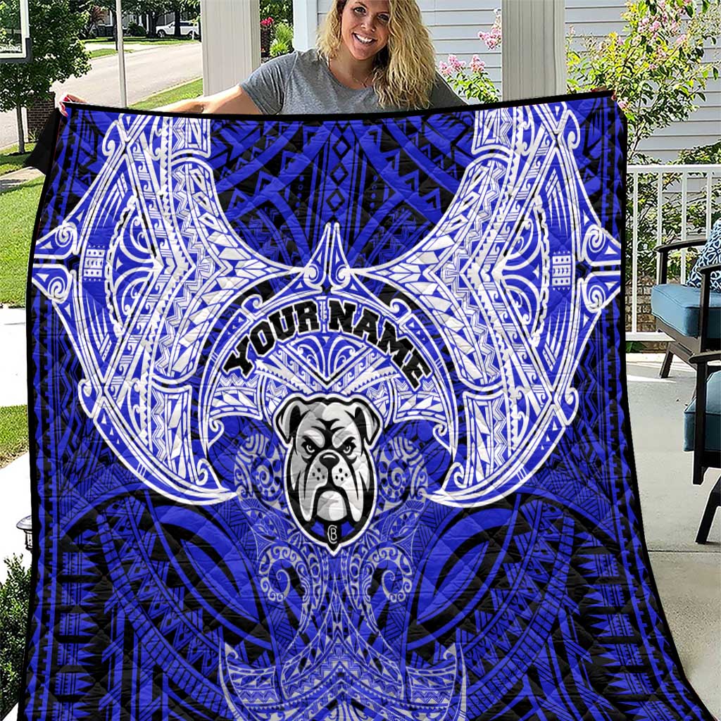 Personalized Canterbury-Bankstown Bulldogs Quilt Polynesian Tribal Pattern Style