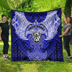 Personalized Canterbury-Bankstown Bulldogs Quilt Polynesian Tribal Pattern Style