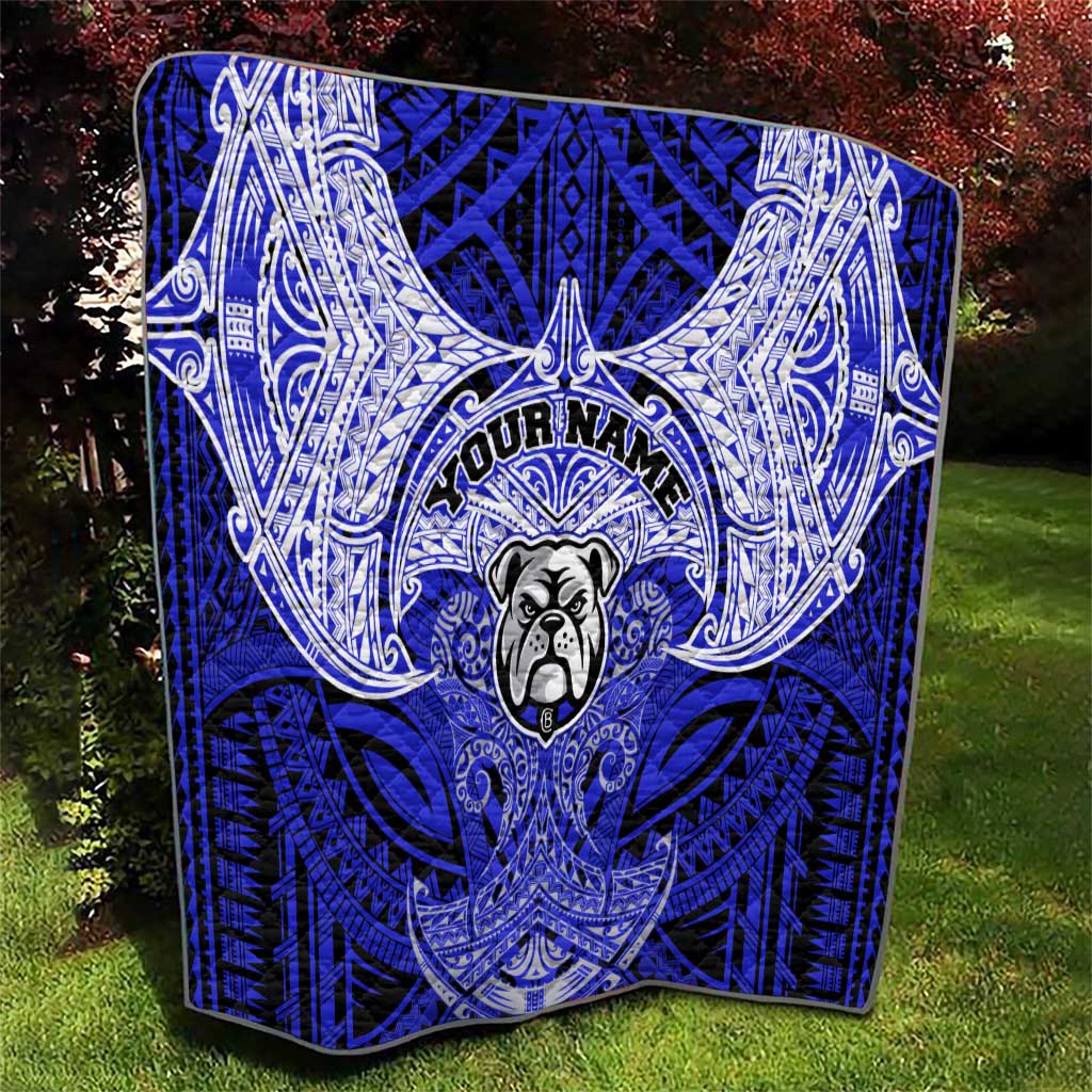 Personalized Canterbury-Bankstown Bulldogs Quilt Polynesian Tribal Pattern Style
