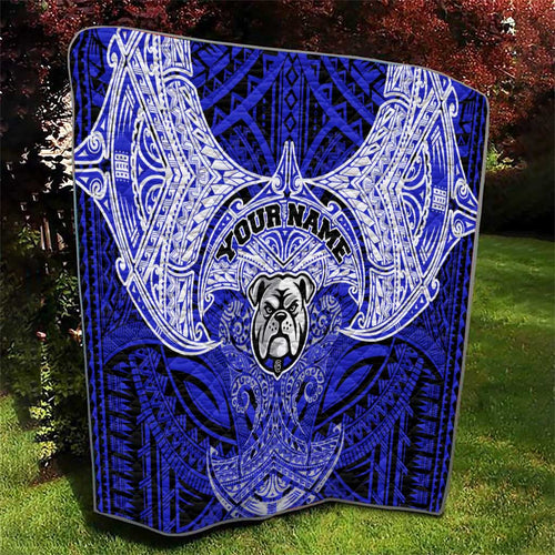 Personalized Canterbury-Bankstown Bulldogs Quilt Polynesian Tribal Pattern Style