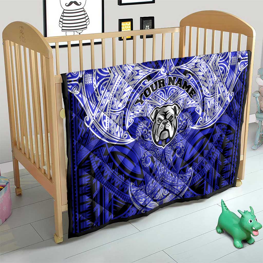 Personalized Canterbury-Bankstown Bulldogs Quilt Polynesian Tribal Pattern Style