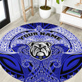 Personalized Canterbury-Bankstown Bulldogs Round Carpet Polynesian Tribal Pattern Style