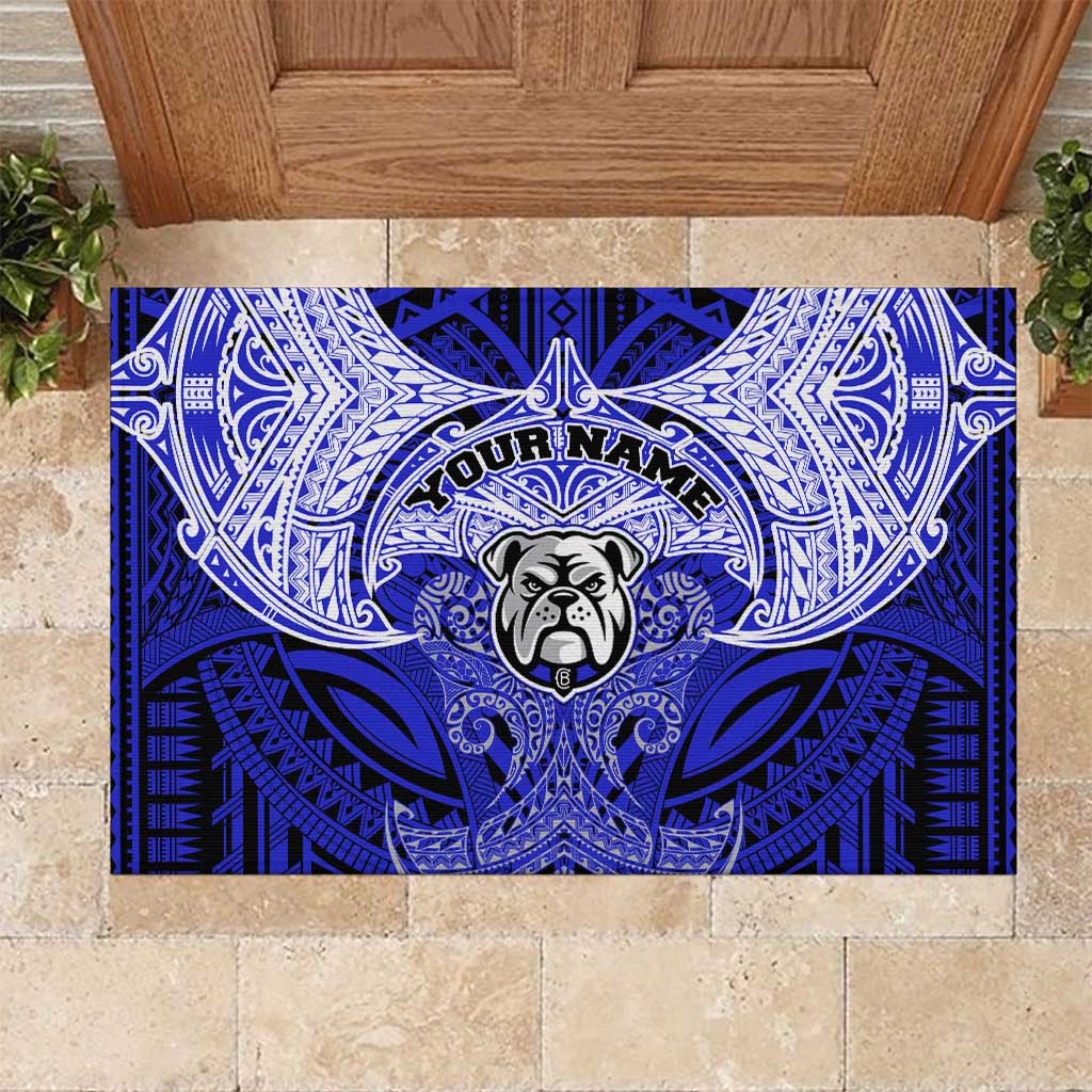 Personalized Canterbury-Bankstown Bulldogs Rubber Doormat Polynesian Tribal Pattern Style