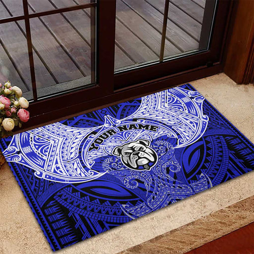 Personalized Canterbury-Bankstown Bulldogs Rubber Doormat Polynesian Tribal Pattern Style