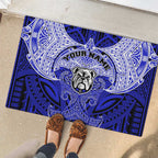 Personalized Canterbury-Bankstown Bulldogs Rubber Doormat Polynesian Tribal Pattern Style
