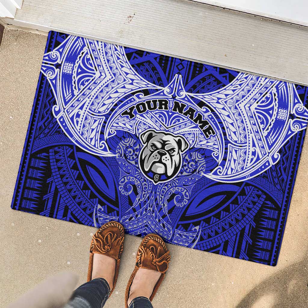 Personalized Canterbury-Bankstown Bulldogs Rubber Doormat Polynesian Tribal Pattern Style