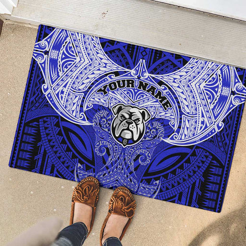 Personalized Canterbury-Bankstown Bulldogs Rubber Doormat Polynesian Tribal Pattern Style