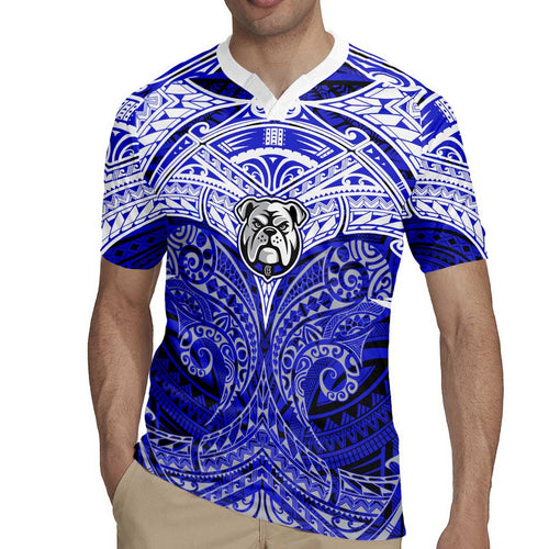 Personalized Canterbury-Bankstown Bulldogs Rugby Jersey Polynesian Tribal Pattern Style