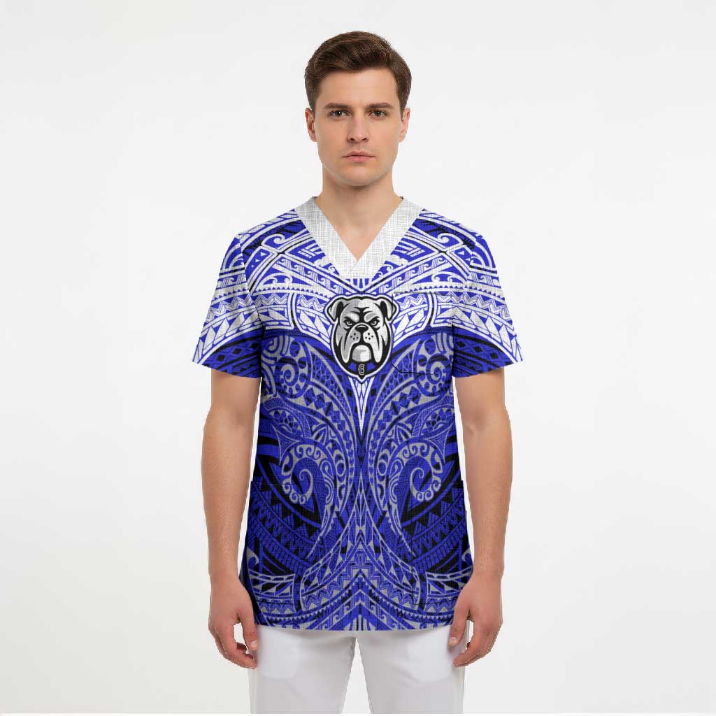 Personalized Canterbury-Bankstown Bulldogs Scrub Top Polynesian Tribal Pattern Style