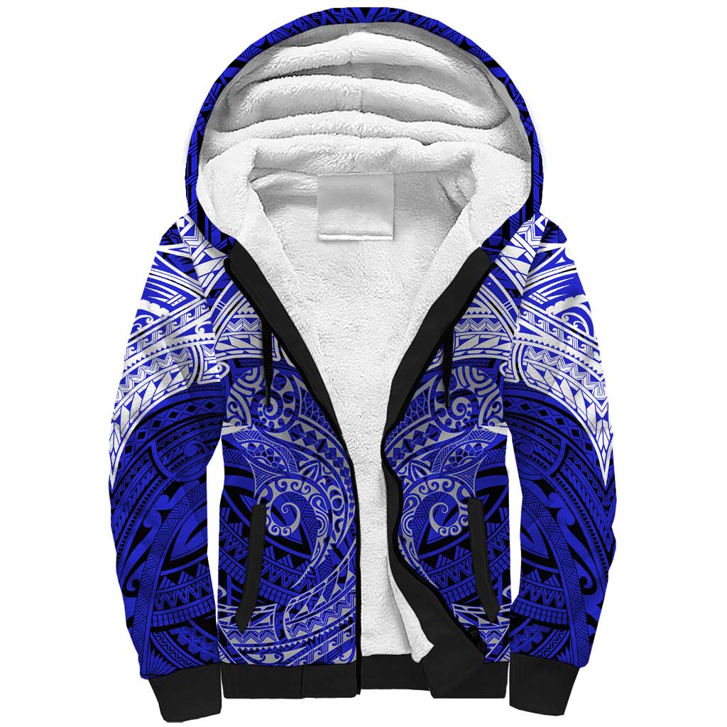 Personalized Canterbury-Bankstown Bulldogs Sherpa Hoodie Polynesian Tribal Pattern Style