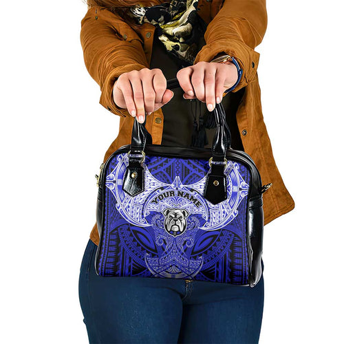Personalized Canterbury-Bankstown Bulldogs Shoulder Handbag Polynesian Tribal Pattern Style