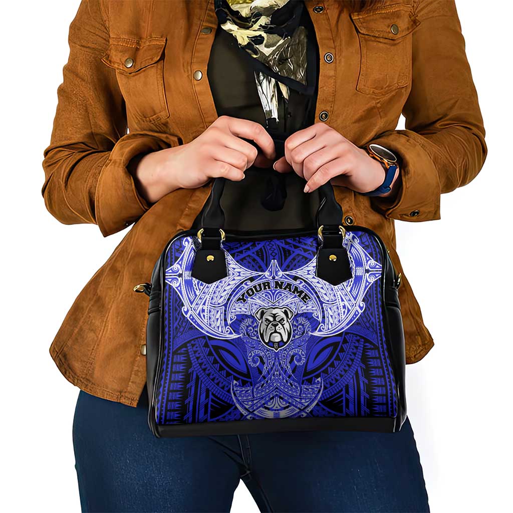 Personalized Canterbury-Bankstown Bulldogs Shoulder Handbag Polynesian Tribal Pattern Style
