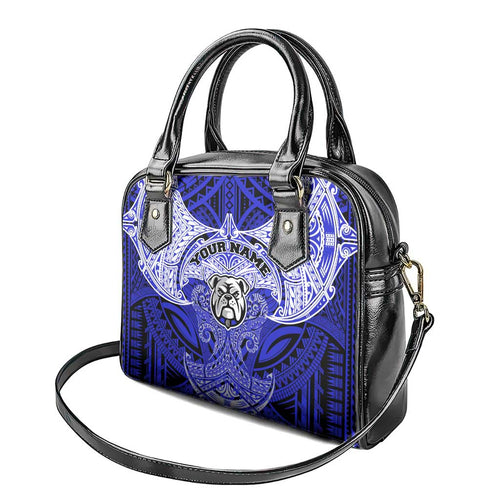 Personalized Canterbury-Bankstown Bulldogs Shoulder Handbag Polynesian Tribal Pattern Style
