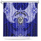 Personalized Canterbury-Bankstown Bulldogs Shower Curtain Polynesian Tribal Pattern Style