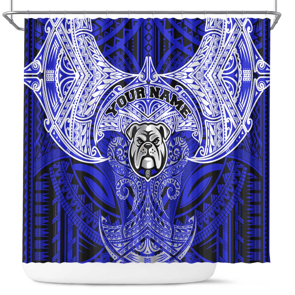 Personalized Canterbury-Bankstown Bulldogs Shower Curtain Polynesian Tribal Pattern Style