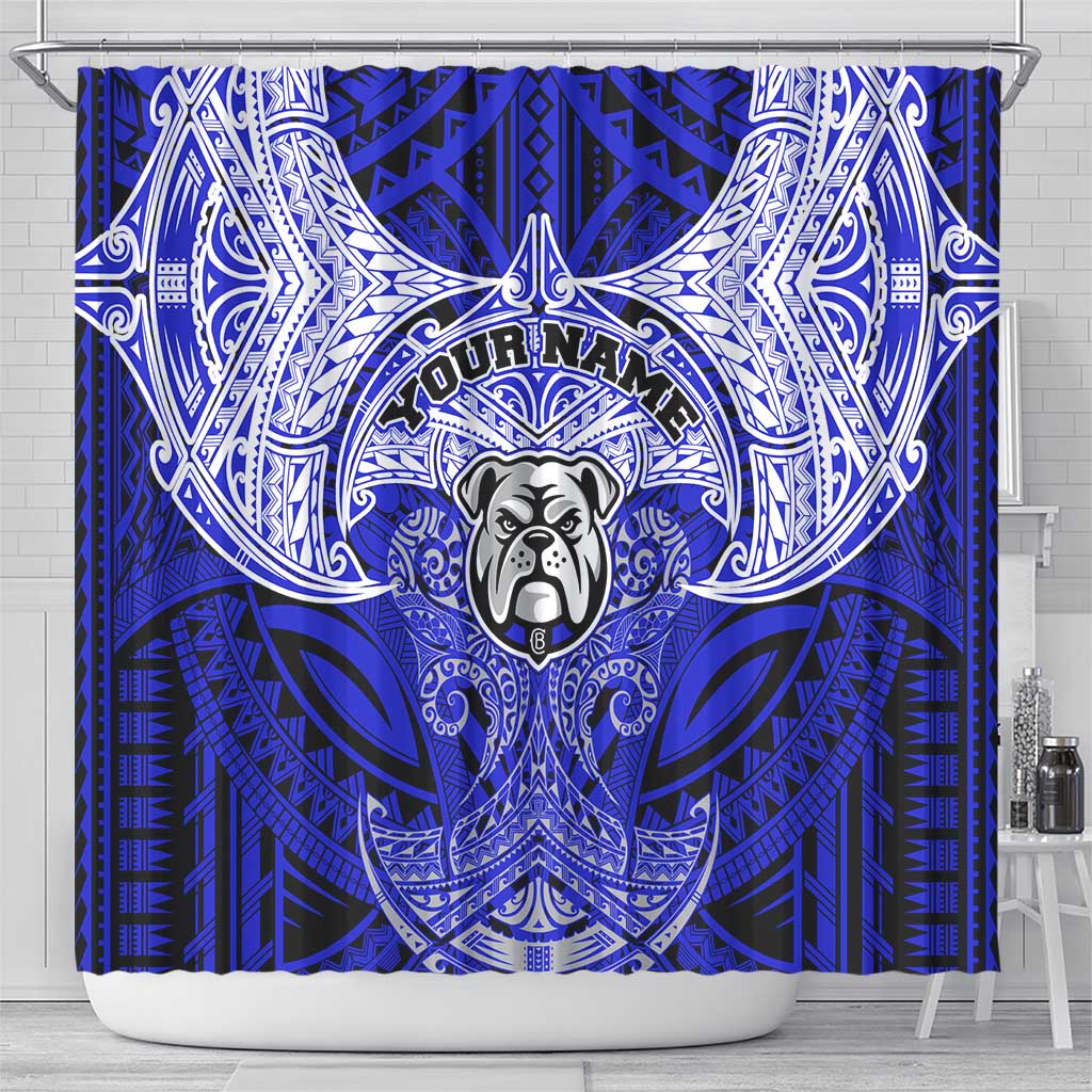 Personalized Canterbury-Bankstown Bulldogs Shower Curtain Polynesian Tribal Pattern Style