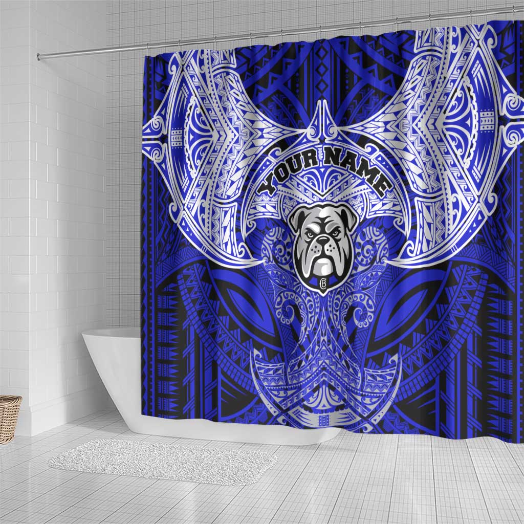 Personalized Canterbury-Bankstown Bulldogs Shower Curtain Polynesian Tribal Pattern Style