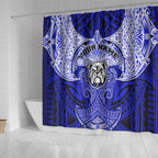 Personalized Canterbury-Bankstown Bulldogs Shower Curtain Polynesian Tribal Pattern Style