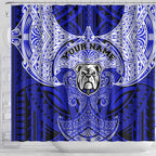Personalized Canterbury-Bankstown Bulldogs Shower Curtain Polynesian Tribal Pattern Style