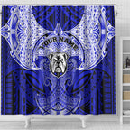 Personalized Canterbury-Bankstown Bulldogs Shower Curtain Polynesian Tribal Pattern Style