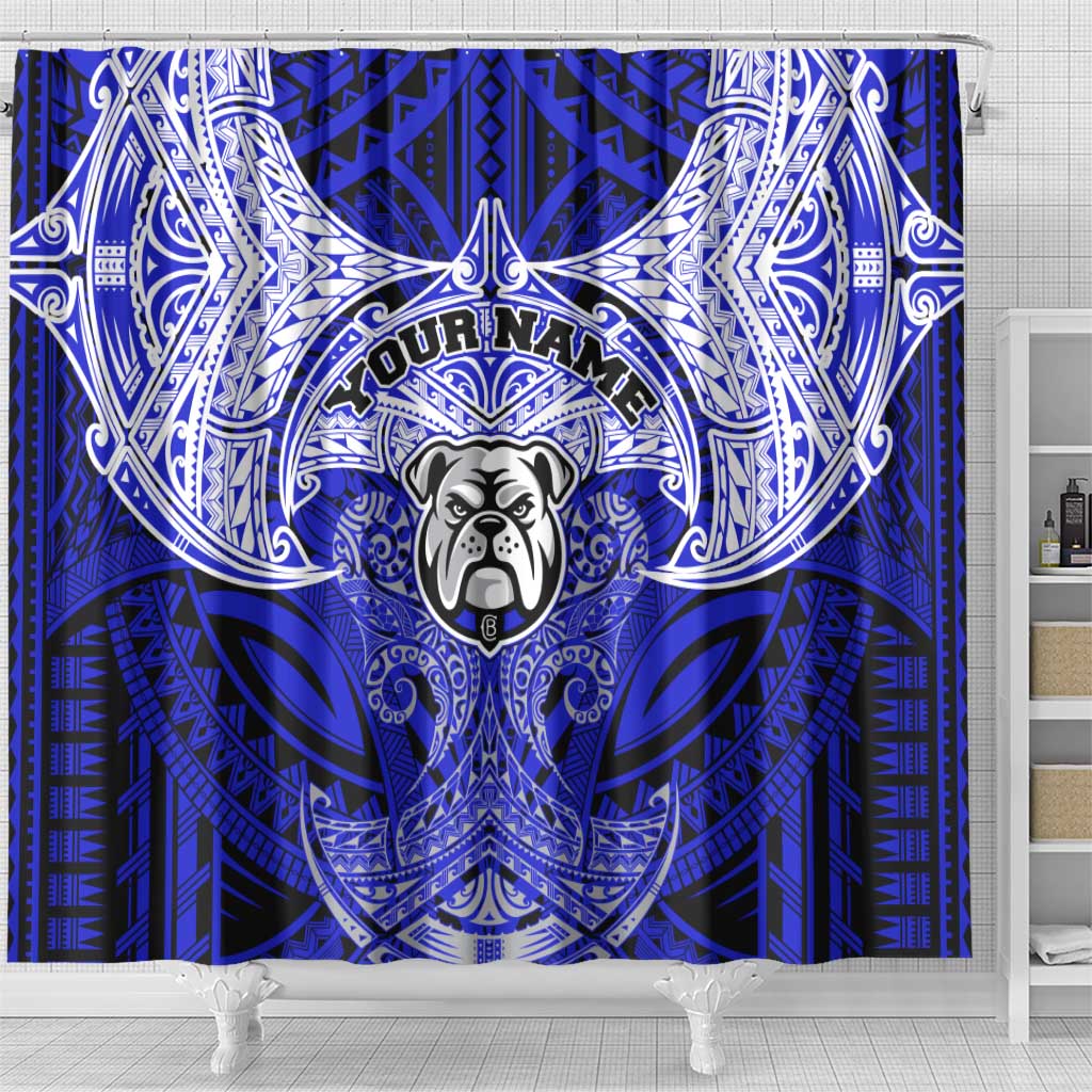 Personalized Canterbury-Bankstown Bulldogs Shower Curtain Polynesian Tribal Pattern Style