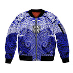 Personalized Canterbury-Bankstown Bulldogs Sleeve Zip Bomber Jacket Polynesian Tribal Pattern Style