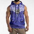 Personalized Canterbury-Bankstown Bulldogs Sleeveless Hoodie Polynesian Tribal Pattern Style