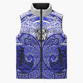 Personalized Canterbury-Bankstown Bulldogs Sleeveless Puffer Jacket Polynesian Tribal Pattern Style