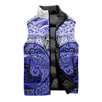 Personalized Canterbury-Bankstown Bulldogs Sleeveless Puffer Jacket Polynesian Tribal Pattern Style